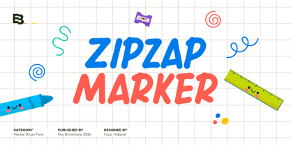 Zipzap Marker Font Poster 1