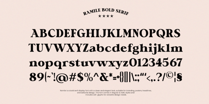 Ramile Font Poster 10