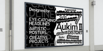 Aukim II Distort Font Poster 12