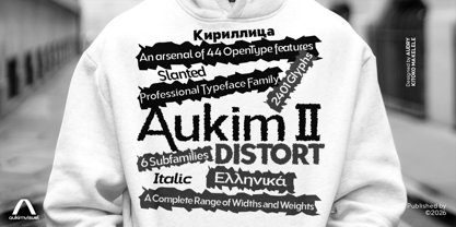 Aukim II Distort Font Poster 1