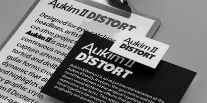 Aukim II Distort Font Poster 2