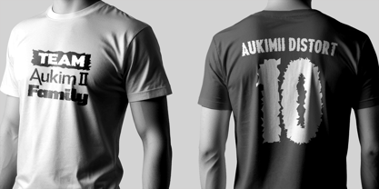 Aukim II Distort Font Poster 10