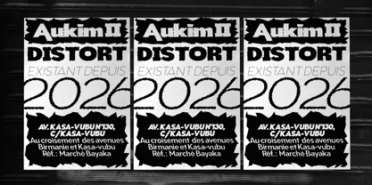 Aukim II Distort Font Poster 3