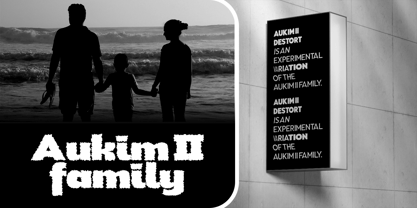 Aukim II Distort Font Poster 11