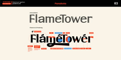 Flame Tower Font Poster 2