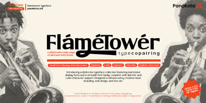Flame Tower Font Poster 1