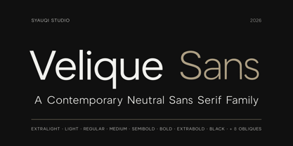 Velique Sans Font Poster 1