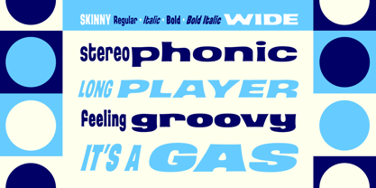 Back Beat Skinny & Wide Font Poster 2