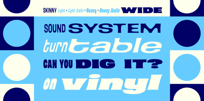Back Beat Skinny & Wide Font Poster 3