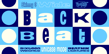Back Beat Skinny & Wide Font Poster 1
