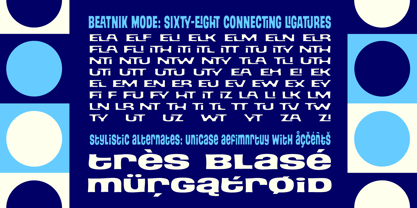 Back Beat Skinny & Wide Font Poster 4