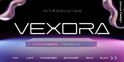 Vexora Variable Font Poster 1