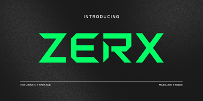 Zerx Font Poster 1