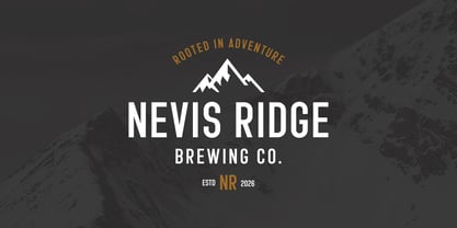 Nevis Ridge Font Poster 5