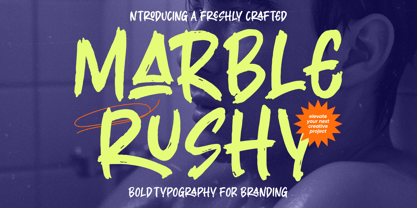Marble Rushy Font Poster 1