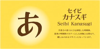 Seibi Kanasugi Font Poster 1