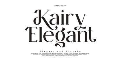 Kairy Elegant Font Poster 1
