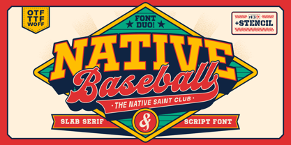 Native Baseball Font Poster 1