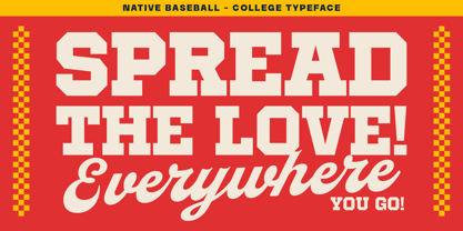 Native Baseball Font Poster 2