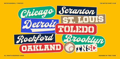 Native Baseball Font Poster 5