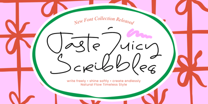 Taste Juicy Scribbles Font Poster 1