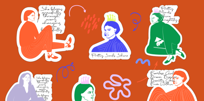 Taste Juicy Scribbles Font Poster 5