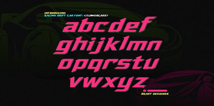 Racing Drift Car Font Poster 5