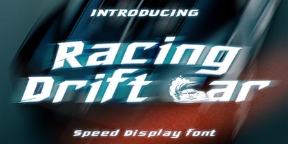Racing Drift Car Font Poster 1