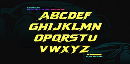 Racing Drift Car Font Poster 4