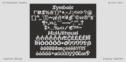 Brisck Font Poster 10