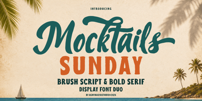 Mocktails Sunday Font Poster 1