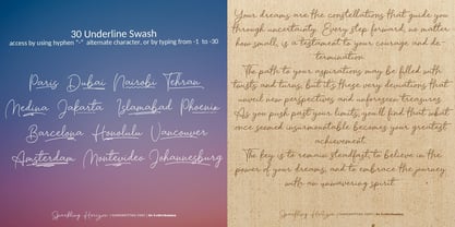 Sparkling Horizon Font Poster 3