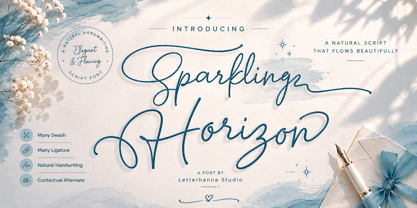 Sparkling Horizon Font Poster 1