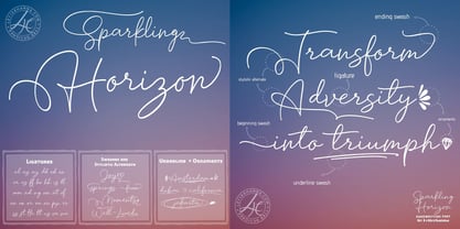 Sparkling Horizon Font Poster 2
