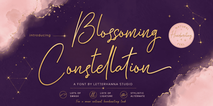 Blossoming Constellation Font Poster 1