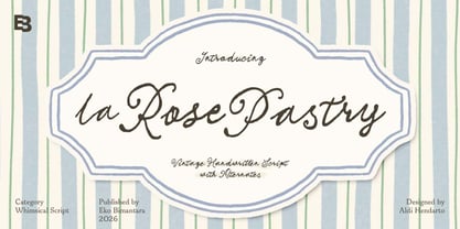 La Rose Pastry Font Poster 1