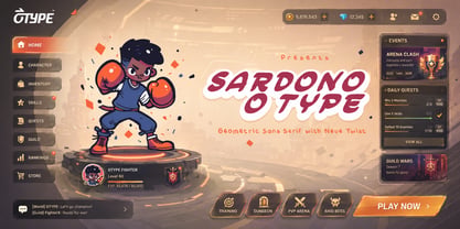 Sardono Inline Font Poster 1