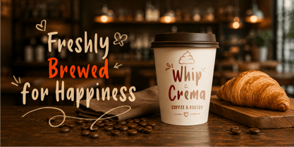 Whip Crema Font Poster 3