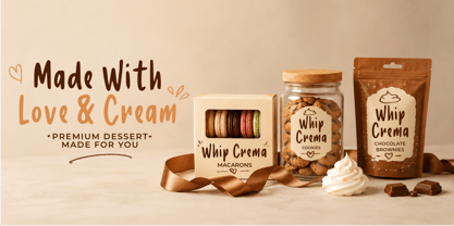 Whip Crema Font Poster 2