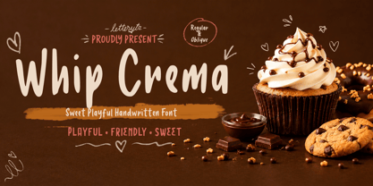 Whip Crema Font Poster 1