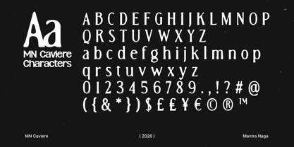 MN Caviere Font Poster 6