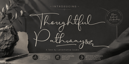 Thoughtful Pathways Font Poster 1