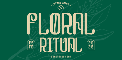 Floral Ritual Font Poster 1