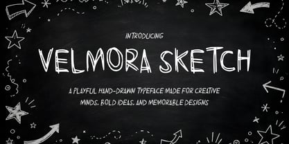 Velmora Sketch Font Poster 1