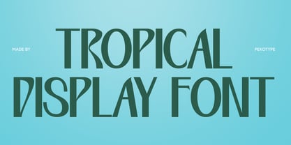 Tropical Maokai Font Poster 2
