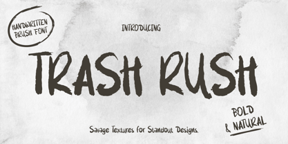 Trash Rush Font Poster 1