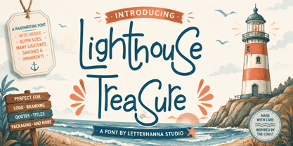 Lighthouse Treasure Font Poster 1