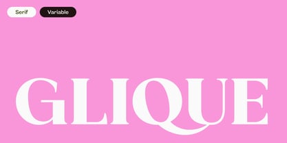 Glique Variable Font Poster 1