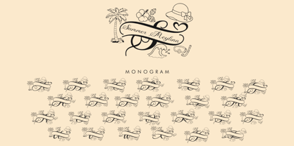 Summer Meylina Monogram Font Poster 4