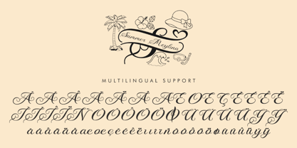 Summer Meylina Monogram Font Poster 7